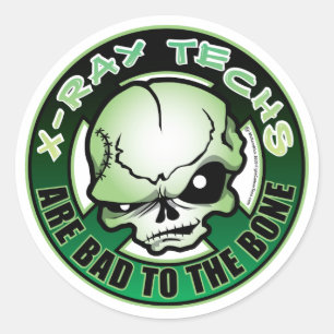 X-Ray Techs: Bad To The Bone Classic Round Sticker