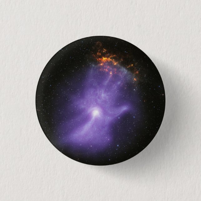 X-Ray Telescopes Ghostly Cosmic Hand 3 Cm Round Badge (Front)