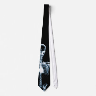 X-Ray Vision Blue Single Skeleton Neck Tie