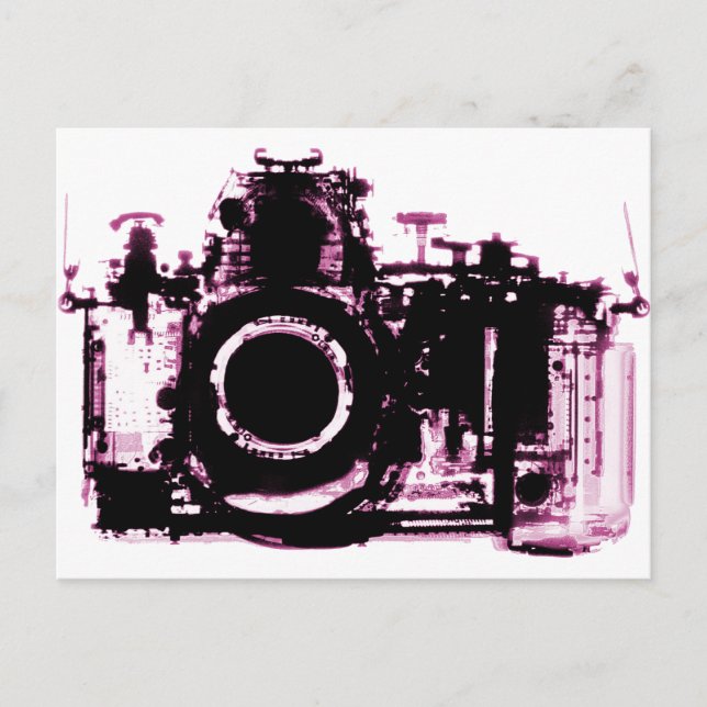 X-RAY VISION CAMERA BLACK PINK POSTCARD (Front)