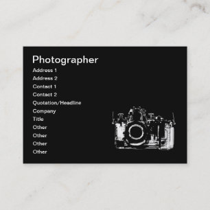X-RAY VISION CAMERA - BLACK & WHITE BUSINESS CARD