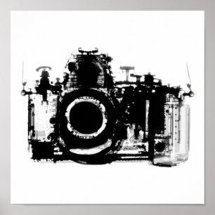 X-RAY VISION CAMERA - BLACK & WHITE POSTER
