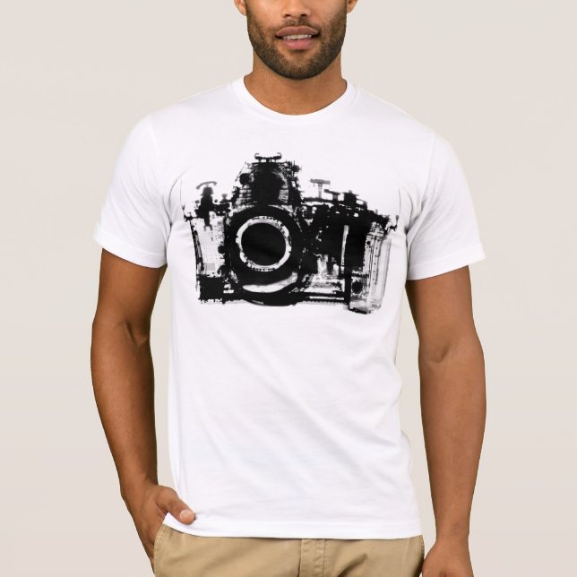 X-RAY VISION CAMERA BLACK & WHITE T-Shirt (Front)