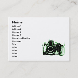 X-RAY VISION CAMERA - GREEN BUSINESS CARD