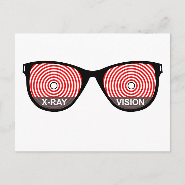 X-Ray Vision Glasses Postcard (Front)