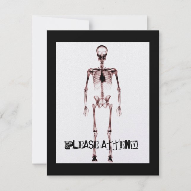 X-Ray Vision Single Skeleton White Red (Front)