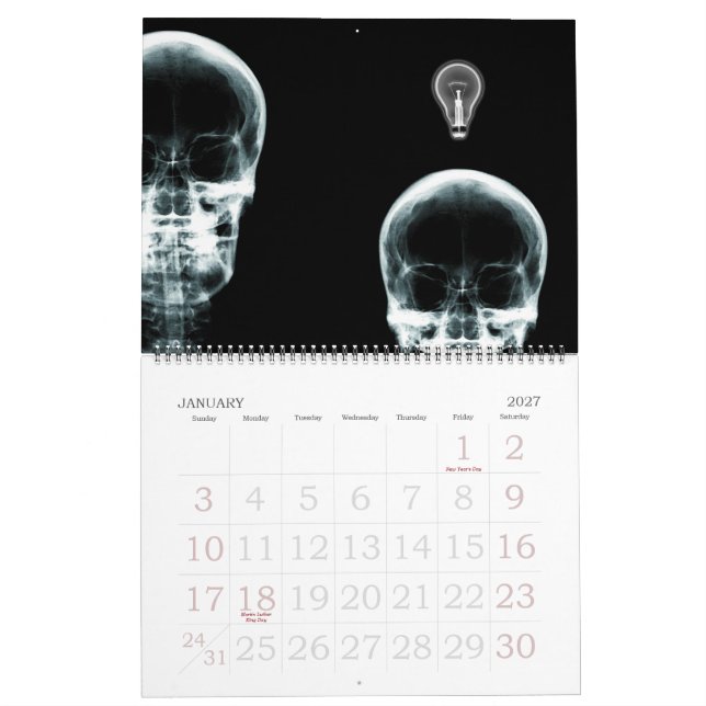 X-Ray Vision Skeleton 2012 Calendar (Jan 2027)