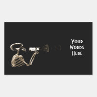 X-RAY VISION SKELETON ON MEGAPHONE - SEPIA