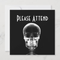 X-RAY VISION SKELETON SKULL - B&W