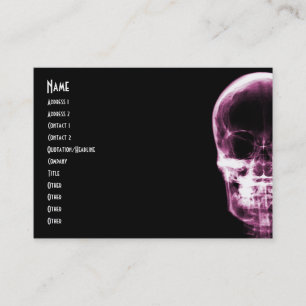 X-RAY VISION SKELETON SKULL - PINK BUSINESS CARD