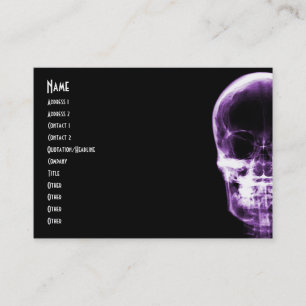 X-RAY VISION SKELETON SKULL - PURPLE BUSINESS CARD