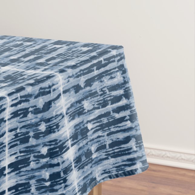 X-Ray Watercolor Shibori Stripe Tablecloth (In Situ)