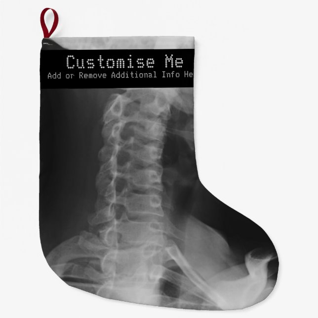 X-Rayed 2 (Original) Large Christmas Stocking (Front)