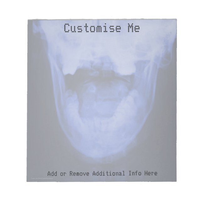 X-rayed 3 - Electromagnetic Blue Notepad (Front)