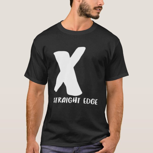 X Straight Edge  Hardcore Punk Rock Stay Straight T-Shirt (Front)