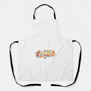 X-tra Spicy Funny Hot Pepper Graphic T-Shirt Apron