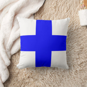 "X" (Xray) Code of Signals Flag Cushion