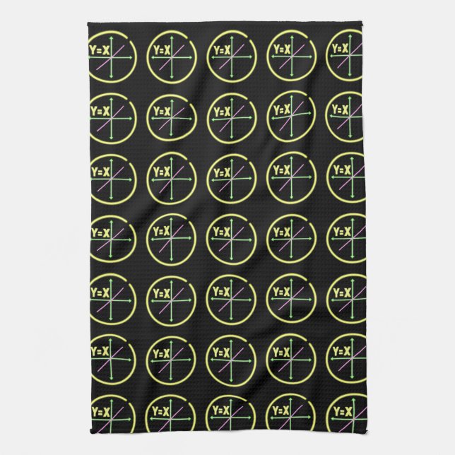 X=Y Liner equation Math Geek Tea Towel (Vertical)