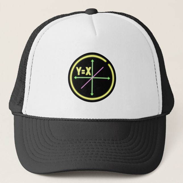 X=Y Liner equation Math Geek Trucker Hat (Front)
