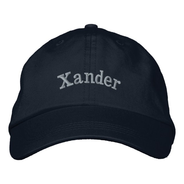 "Xander" Mens Name Embroidered, Embroidered Hat (Front)