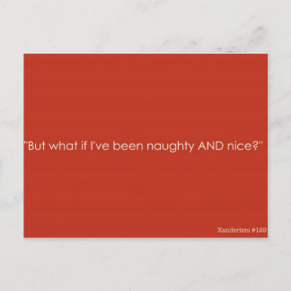 Xanderism #129 Christmas Postcard Naughty&Nice red