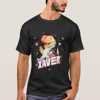 XAVER - Cute Boy Name with cute Dinosaur T-Shirt