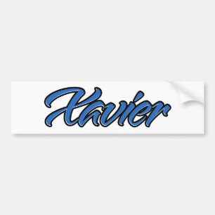 Xavier name blue sticker auto sticker