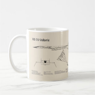 XB-70 Valkyrie - Aeroplane Blueprint Plans SD Coffee Mug