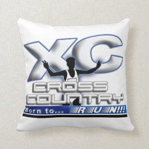 XC BORN TO RUN CROSS COUNTRY LOGO CUSHION