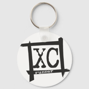 XC Cross Country Runner Key Ring