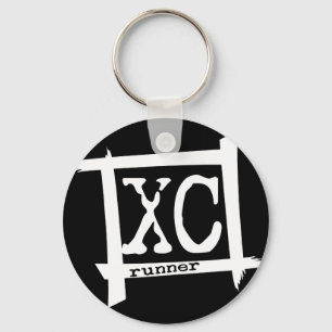 XC Cross Country Runner Keychain