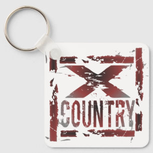 XC Cross Country Runner Keychain