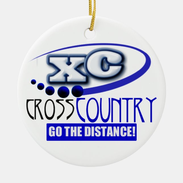 XC GO THE DISTANCE CROSS COUNTRY MOTTO ORNAMENT (Front)