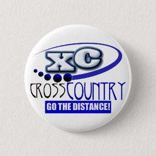 XC MOTTO - Go the Distance - CROSS COUNTRY 6 Cm Round Badge
