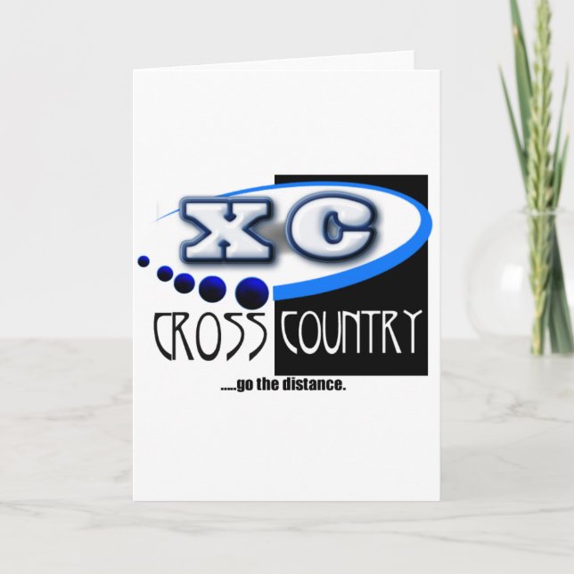 XC MOTTO - Go the Distance - CROSS COUNTRY Card (Front)
