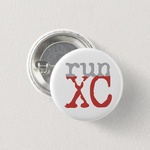XC Run - Cross Country Running 3 Cm Round Badge