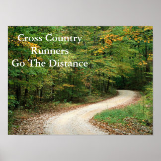 XC RUNNERS GO THE DISTANCE Poster Paper 16"x 12"