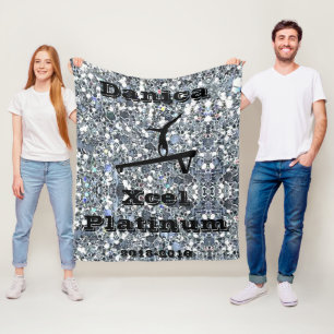 Xcel Platinum Gymnastics Custom Fleece Blanket