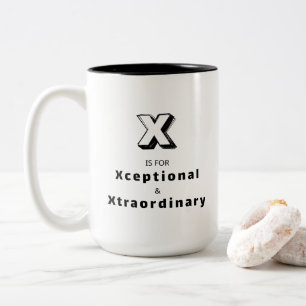 Xceptional & Xtraordinary X - Personalised Luxury Two-Tone Coffee Mug