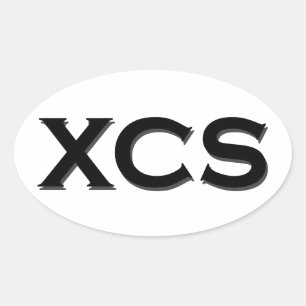 XCS (cross country skiing) Logo Oval Sticker