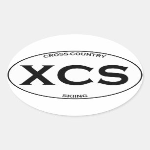 XCS - Cross Country Skiing Oval Sticker