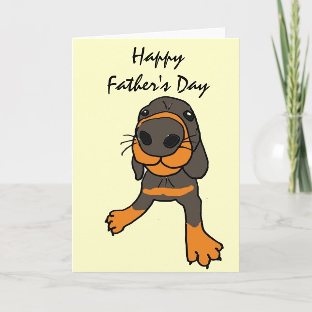 XD- Funny Dog Cartoon Father's Day Card (Front)