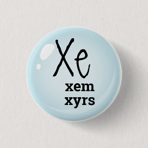 Xe, Xem, Xyrs Pronouns 3 Cm Round Badge