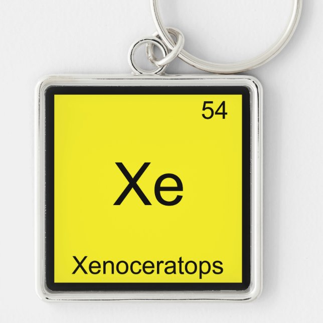 Xe - Xenoceratops Funny Chemistry Element Symbol Key Ring (Front)