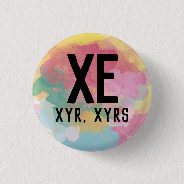 Xe Xyr Xyrs Pronouns Button (Front)