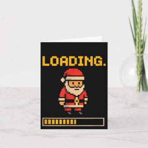 Xel Santa Loading Retro Christmas Gamer Shirt Card