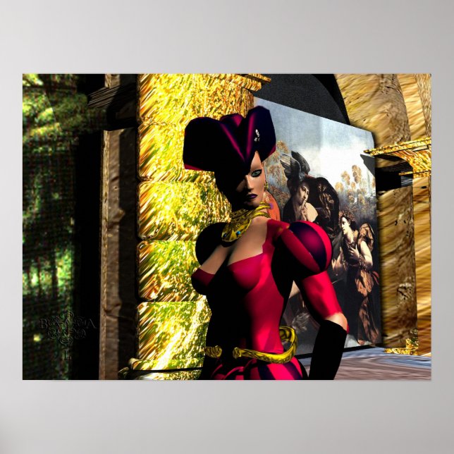 XENIA EXPLORES HYPERION'S ORBITER, Science Fiction Poster (Front)