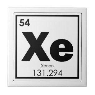 Xenon chemical element symbol chemistry formula ge tile