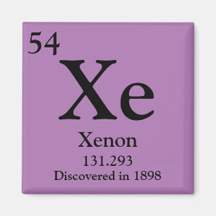 Xenon Periodic Table Magnet