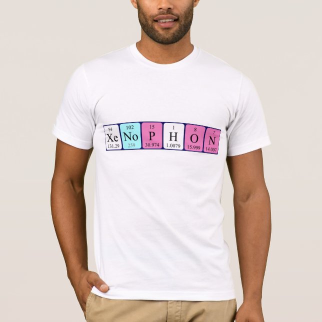 Xenophon periodic table name shirt (Front)